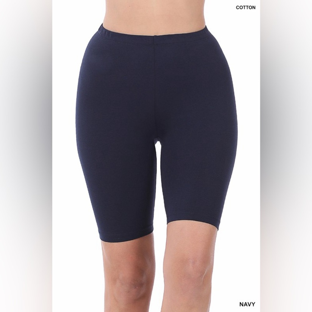 Navy Blue Biker Shorts
